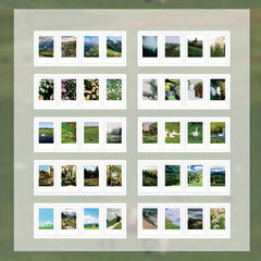 20Pcs 40types Mini Photo Album Stickers Landscape Stickers For Journals