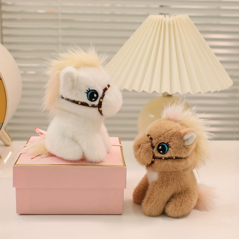Adorable Stuffed Horse Toy with Expressive Eyes & Cuddly Gift