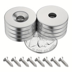 8pcs Neodymium Magnets 20x3mm Holes 5mm Round Disc Magnets