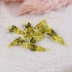 10pcs Realistic Soft Shrimp Hook Artificial Soft Lure Fishing Tackle
