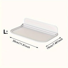 1pc Folding Wall Shelves No Punch Wall Mounted Space Saving Storage Rack