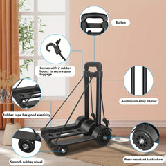 Foldable Portable Trolley 3 Stage Handle 50 Kg Load
