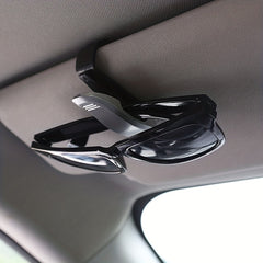 Car Sun Visor Glasses Holder Clip Eyeglasses Mount + Ticket Card Clip