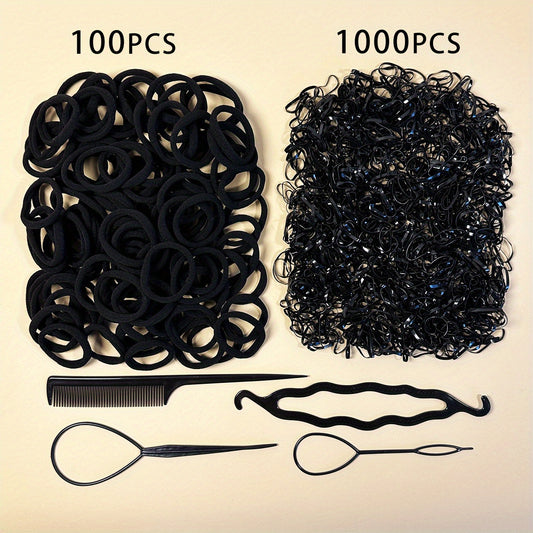 1104pcs Seamless Hair Tie Elastic Hair Rope Hair Accessories