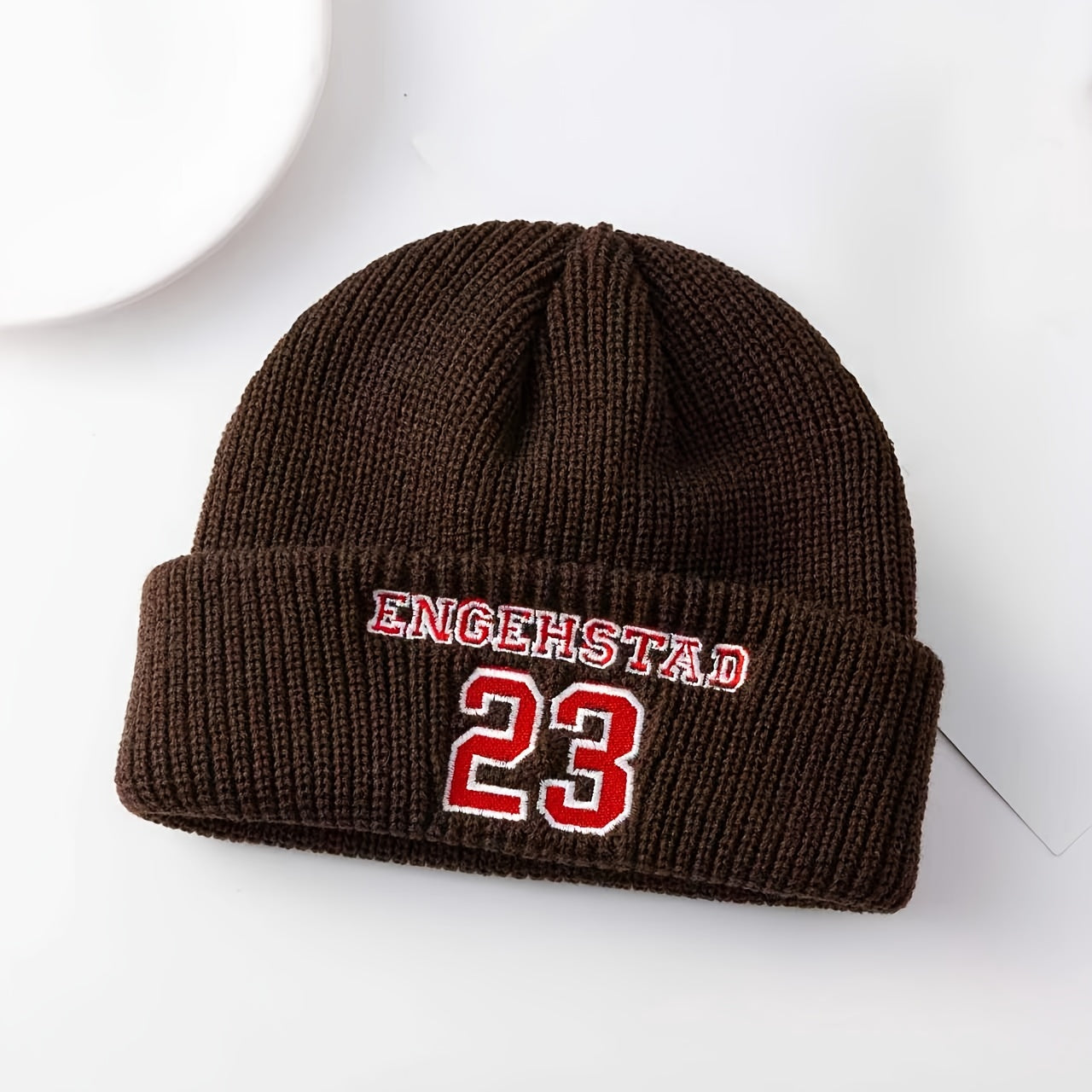 Winter Embroidered Beanie Hat Outdoor Warm Wool Woman Man Unisex