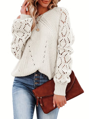 One Shoulder High Stretch Pullover Jumper