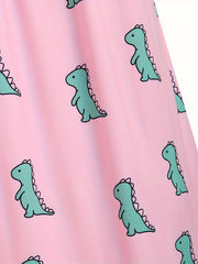 Dinosaur Print V Neck Cami Sleep Dress