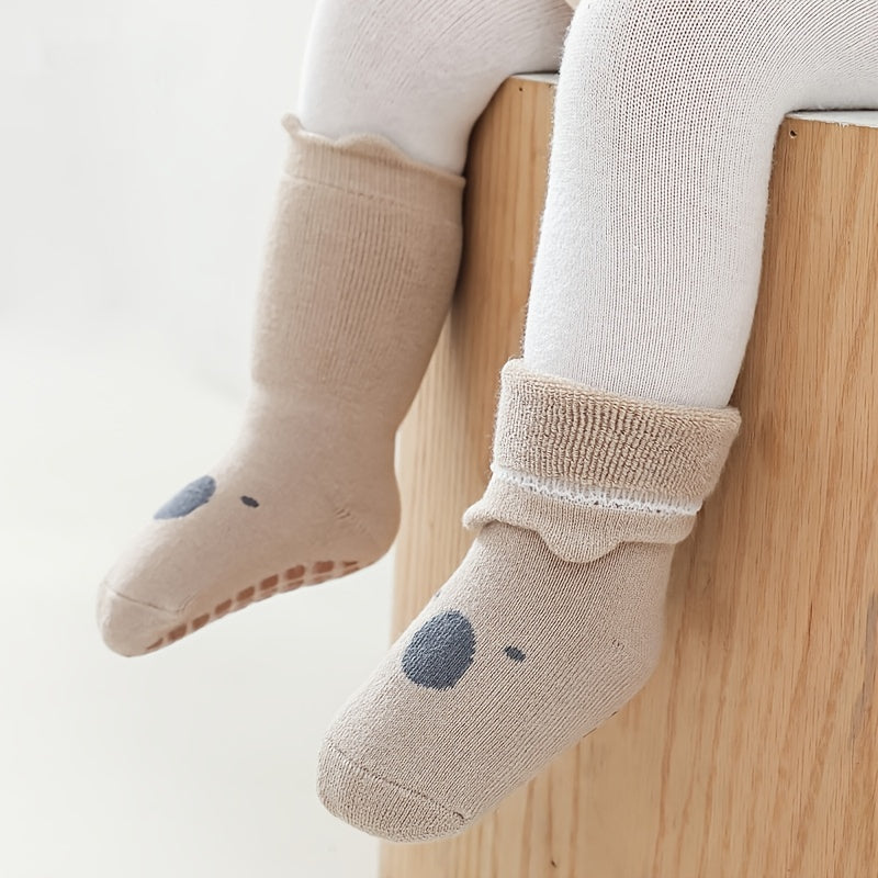 Fleece Lined Anti Slip Floor Socks for Baby Boys Girls