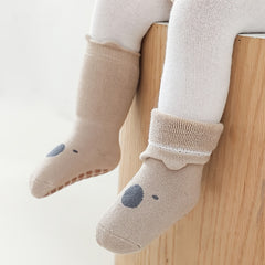 Fleece Lined Anti Slip Floor Socks for Baby Boys Girls