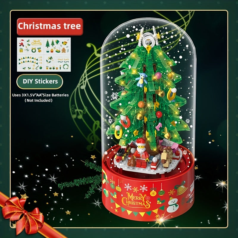 Christmas Building Blocks Music Box Kids Toy