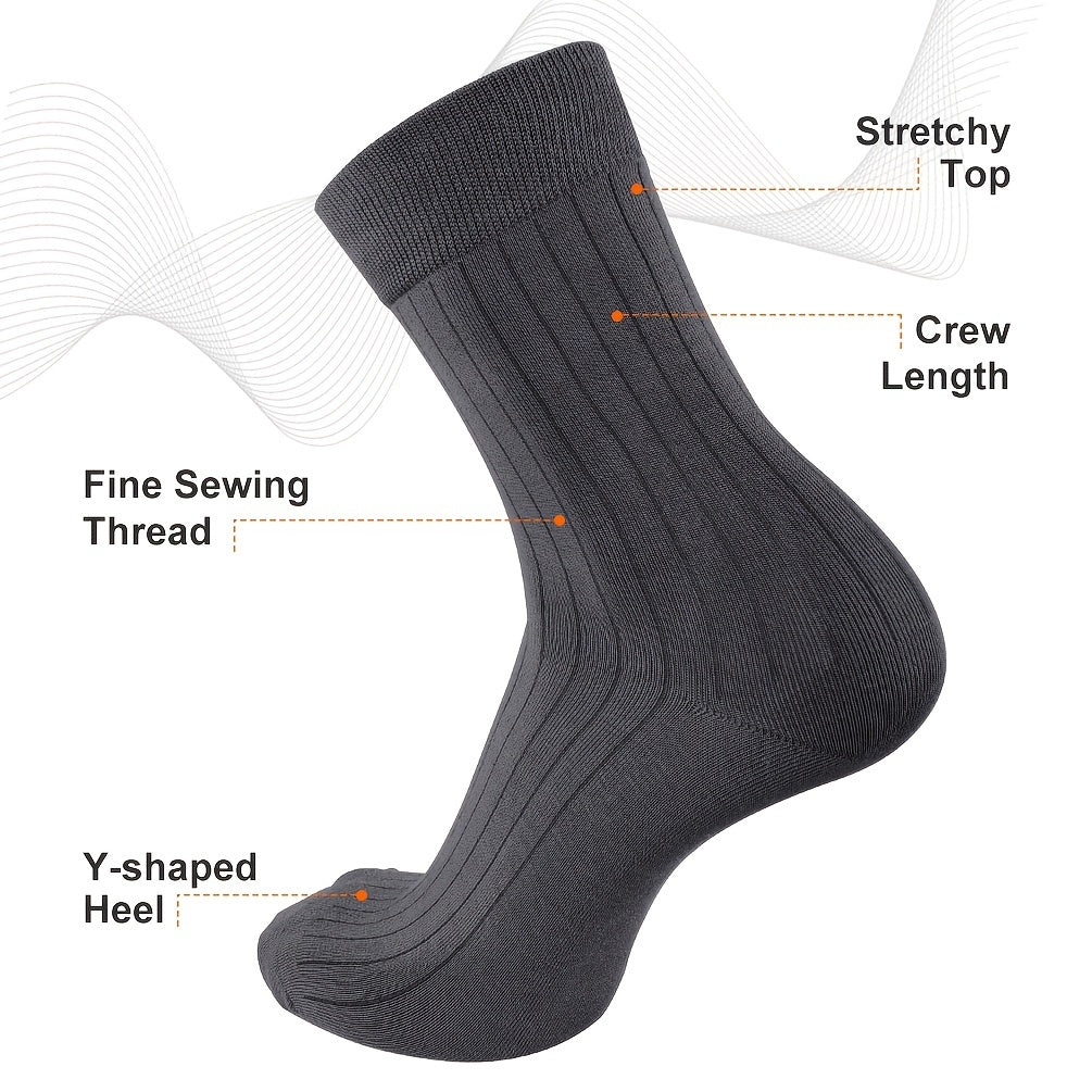 5pairs Men's Mid Calf Running Socks for Shoes Sports Tennis Sneakers