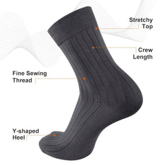 5pairs Men's Mid Calf Running Socks for Shoes Sports Tennis Sneakers