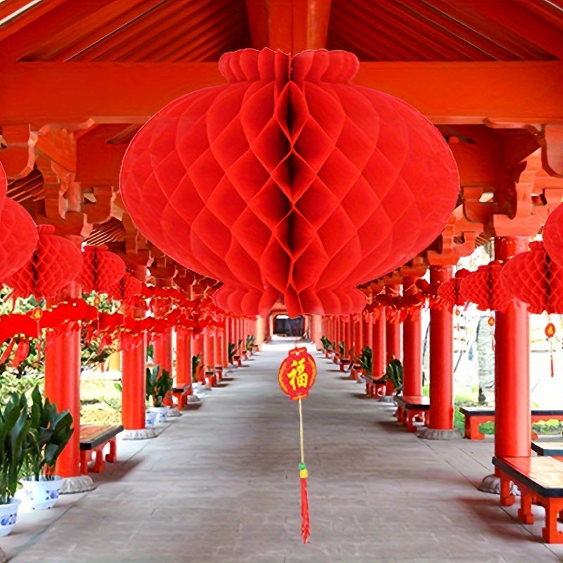 10pcs Spring Paper Lantern Ornaments Chinese Party Decor Supplies