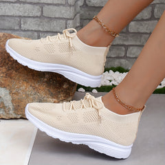 Women's Comfort Lace-up Mesh Weaving Athletic Sneakers