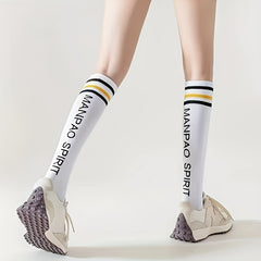 Women's Medium Length Striped Stockings