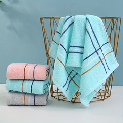 Colorful Striped Cotton Hand Towel Soft Skin-friendly Face Towel Absorbent Towel