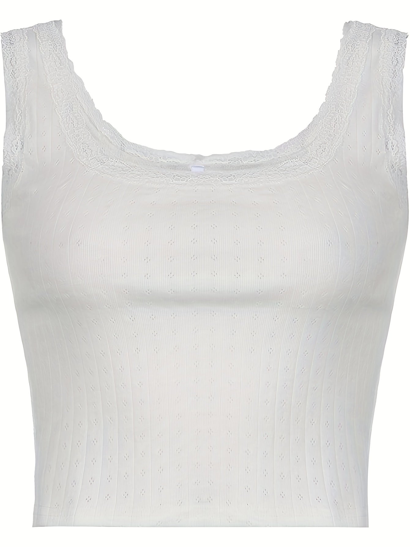 Y2K Eyelet Lace Tank Top for Women