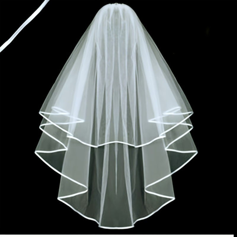 Wedding Veil With Hair Comb Bridal Headwear Non Slip Hair Accessory
