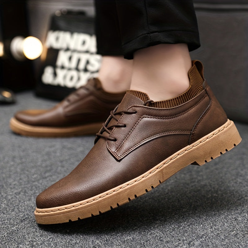 Men's Lace-up Derby Shoes for Business Formal Wedding Events