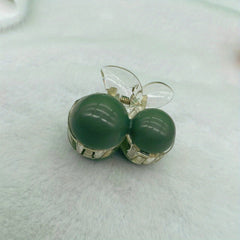 Green Beads Hair Claw Transparent Shark Claw Ponytail Holder Hair Accessories