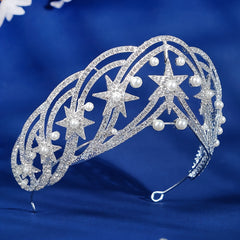 Baroque Crystal Bridal Tiaras Crown Zircon Bridal Crown For Weddings