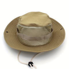 Camouflage Fisherman Hat Mesh Visor Hat Round Brimmed Hat