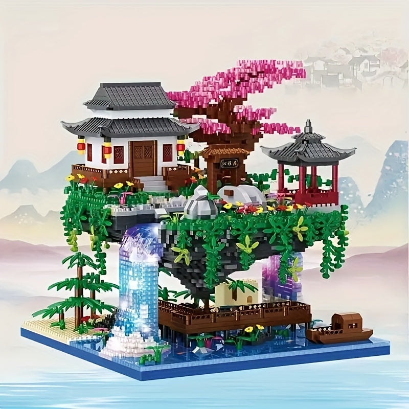 Taohuachi Building Blocks Set Xianta Model Creative Desktop Decoration