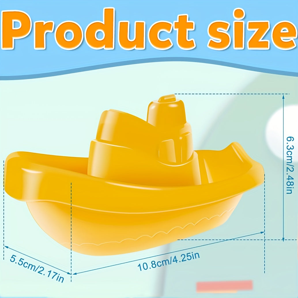 Rainbow Stacking Boats Non-Toxic Bath Toys for Boys and Girls