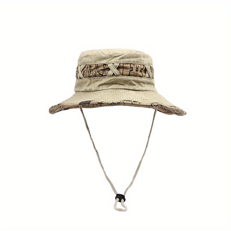 Casual Vintage Men's Fisherman Hat Big Brim Outdoor Sun Hat