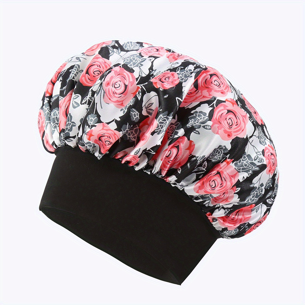 Boho Print Satin Bonnet Headband Hair Care Cap