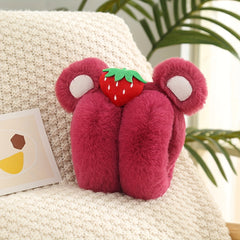 Winter Plush Strawberry Earmuffs Outdoor Ear Cover