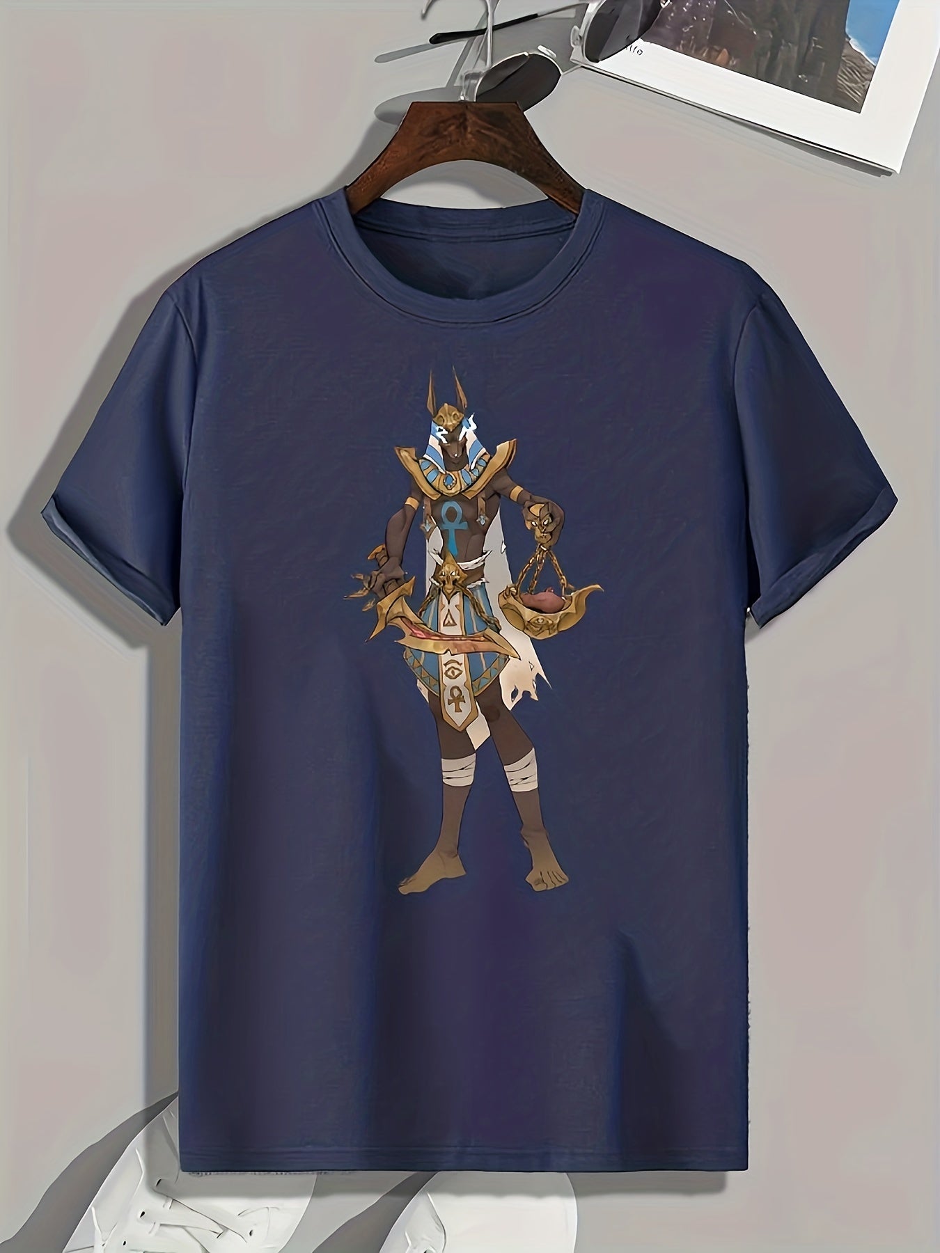 Cartoon Print Men's Graphic Tee Casual Summer T-shirt