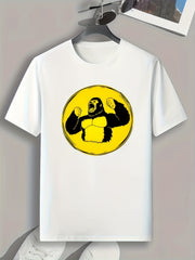 Chimpanzee Print Men's Graphic T shirt Casual Comfy Tees