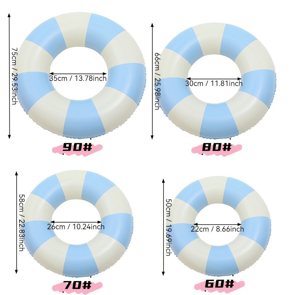 2pcs Pink Checkered Adult Retro Plaid Swim Rings Inflatable Pool Floats