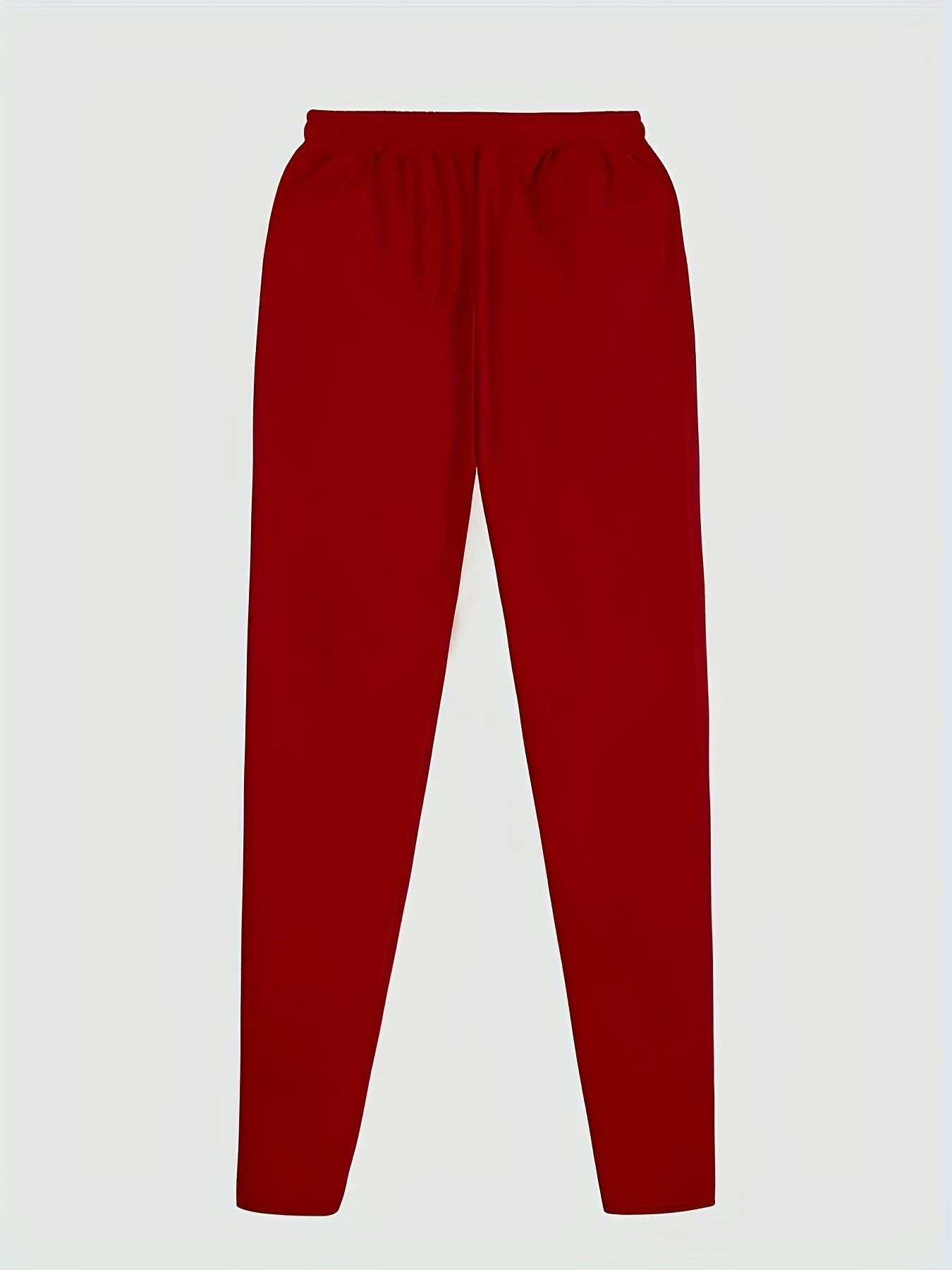 Leaf Pattern Letter Print Joggers Men's Casual Loose Fit Drawstring Pants
