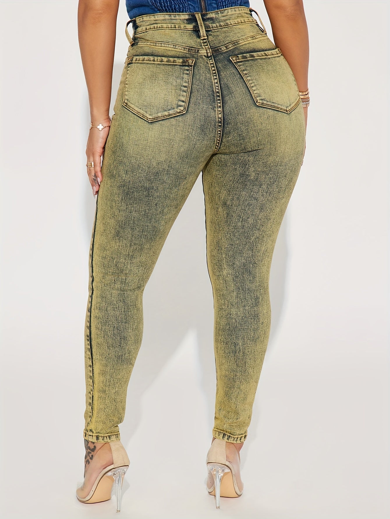 Women's Distressed High Rise Skinny Jeans