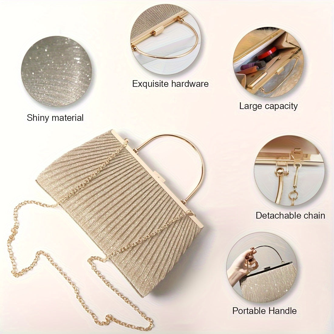 Sparkly Clutch Bag for Women - Ideal for Events