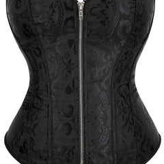 Strapless Corset Bustier Tummy Control Jacquard Body Shaper