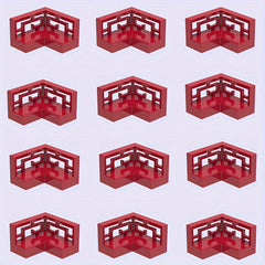 12 PCS Corner Fret Ranch Carved Fence Building Blocks Set for Ages 8-12