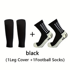2pcs Men's Non slip Thickened Mid calf Football Socks