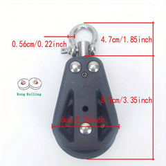 1pc Sailing Pulley Crane Fixed Pulley Lifting Wheel Fiberglass Roller