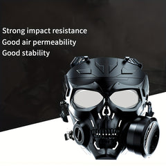 Halloween Mask Mechanical Skull Double Fan Tactical Protective Mask