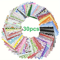 30/50pcs DIY Floral Cotton Cloth Set for Handcraft Random Patterns