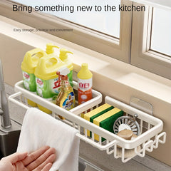 Kitchen Sink Rack Wall Hanging Drain Rack Sponge Rag Storage Rack
