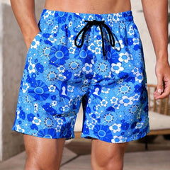 Men's Floral Print Swim Trunks for Summer