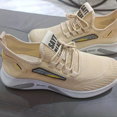 Men's Slip on Sneakers with Laces, Odor Resistant Athletic Shoes