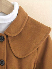 Girls Button Down Overcoat for Spring Fall Winter