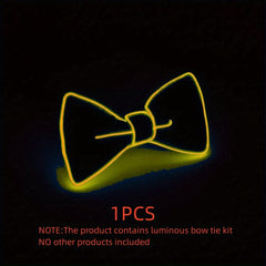 4pcs Light Up Bow Tie For Men LED Neon Glow Dark Accessories Funny Novelty
