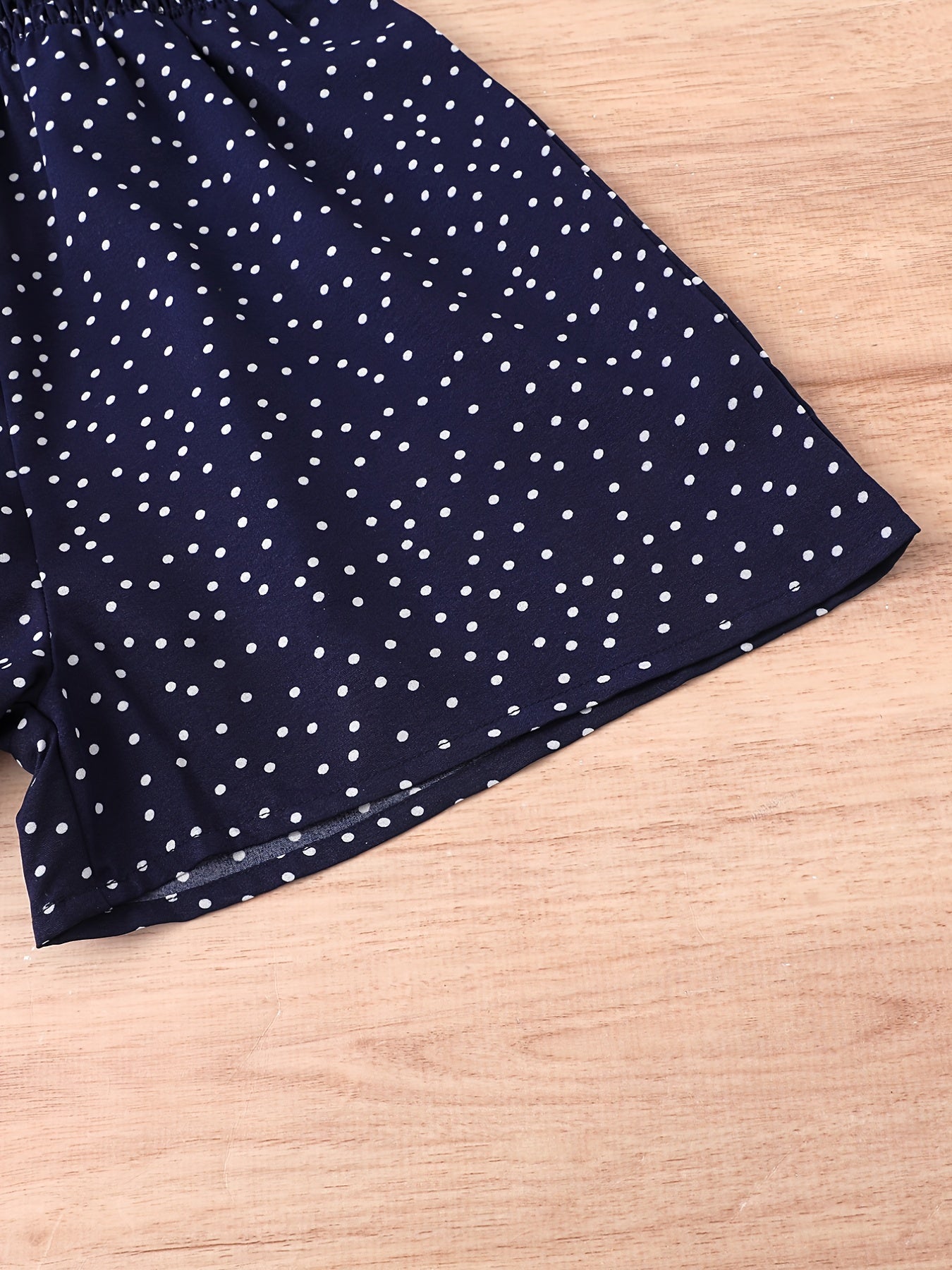 Girls Polka Dot Puff Sleeve Jumpsuit