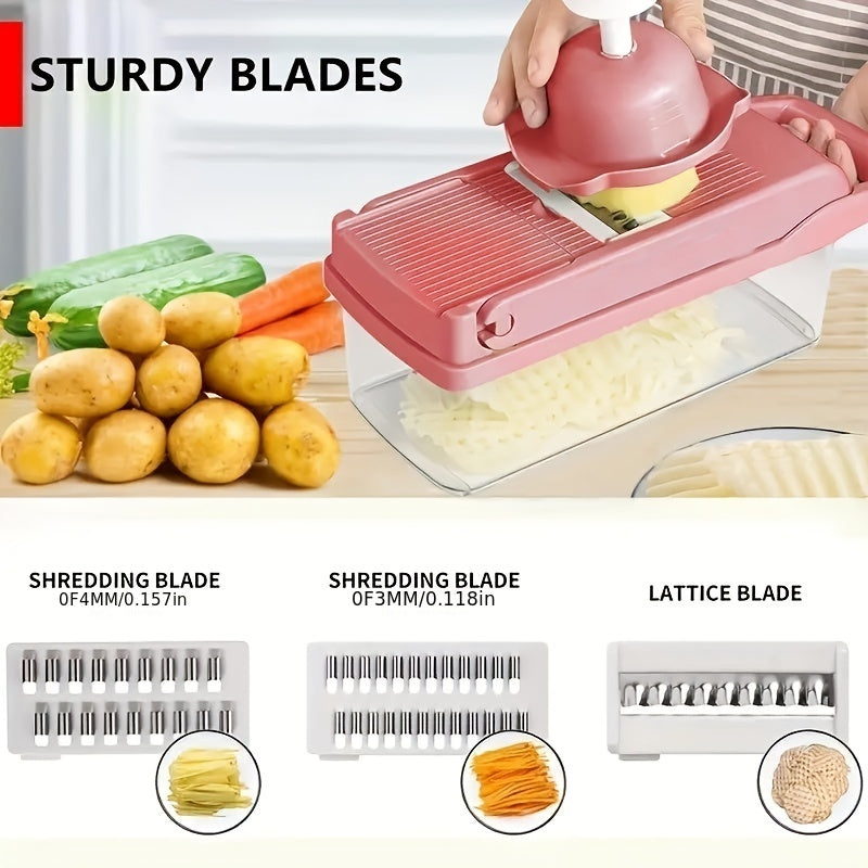 16pcs Vegetable Chopper Set Manual Food Grater Onion Mincer Chopper & More